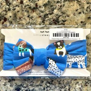 NWT Little Sleepies Luxe Headband/Bow in Dapper Dog